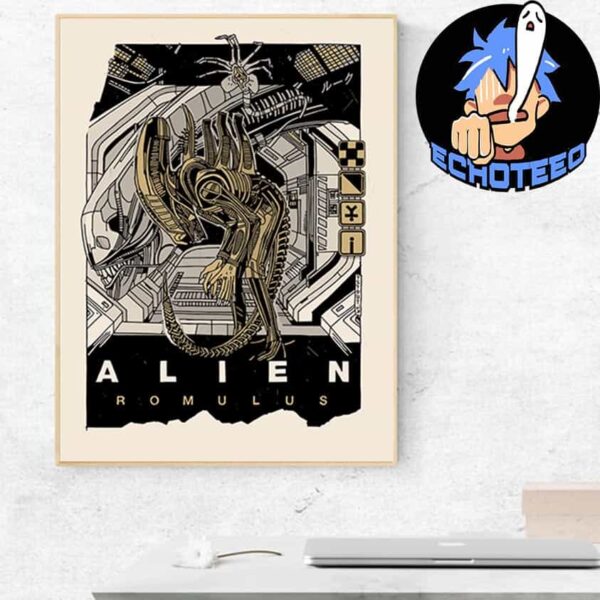 Alien Romulus 2024 Movie Artwork By Tyler Stout Home Decor Poster Canvas