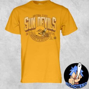 Arizona State University Football 2025 College Football Quarterfinals Peach Bowl Bound Short Sleeve T-Shirt Merchandise Essentials Unisex Shirt