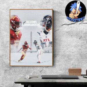 Atlanta Falcons VS Washington Commanders On Dec 30th 2024 NFL 2024-2025 At Northwest Stadium USA Home Decor Poster Canvas