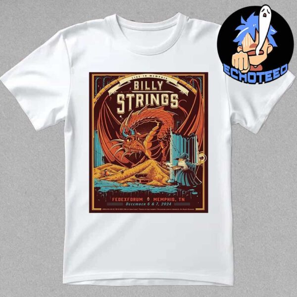 Billy Strings Memphis Dual Night On Dec 6 7 2024 At Fedexforum Memphis US By Chris Lyons Essentials Unisex T-Shirt