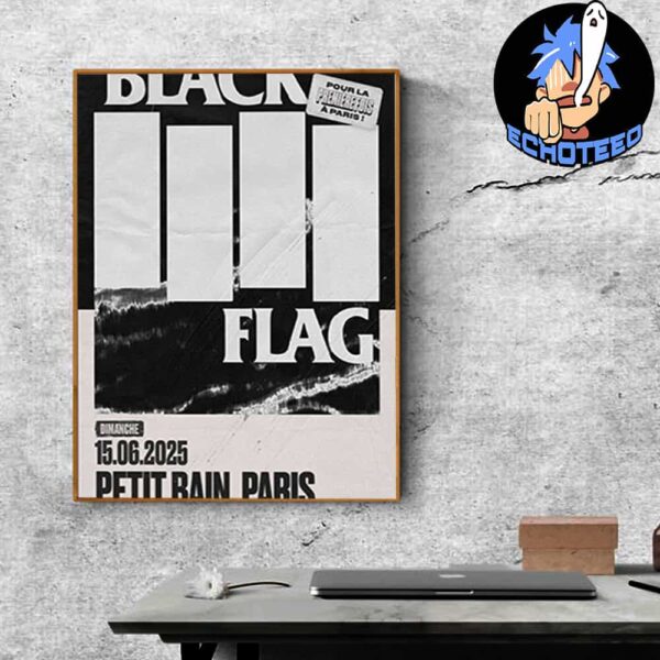 Black Flag In Paris June 15th 2025 Petit Bain At French Capital Home Decor Poster Canvas