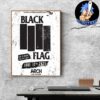 Black Flag In Paris June 15th 2025 Petit Bain At French Capital Home Decor Poster Canvas