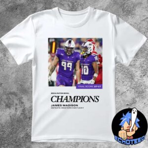 Boca Rotan Bowl Champions 2024 James Madison University Takes Down Western Kentucky Hilltoppers With 27-27 Bowl Games 2024-2025 On Dec 19th 2024 Essentials Unisex T-Shirt