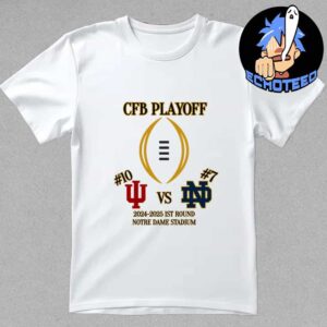 CFB Play Off Notre Dame Fighting Irish VS Indiana Hoosiers NCAA 2024-2025 College Football Bowl Games At Notre Dame Stadium Indiana South Bend Merch Essentials Unisex T-Shirt