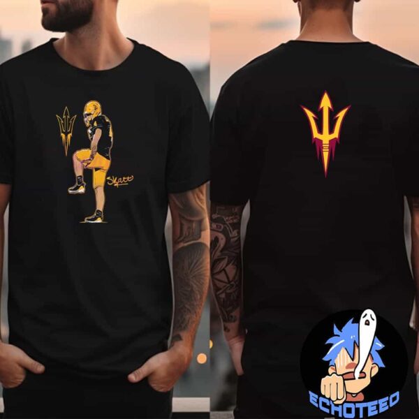 Cameron Skattebo Arizona State Sun Devils Superstar Pose Merchandise Two Sides Essentials Unisex T-Shirt