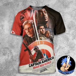 Captain America Brave New World On Feb 14th 2024 At Theaters All Over Print Essentials Unisex T-Shirt