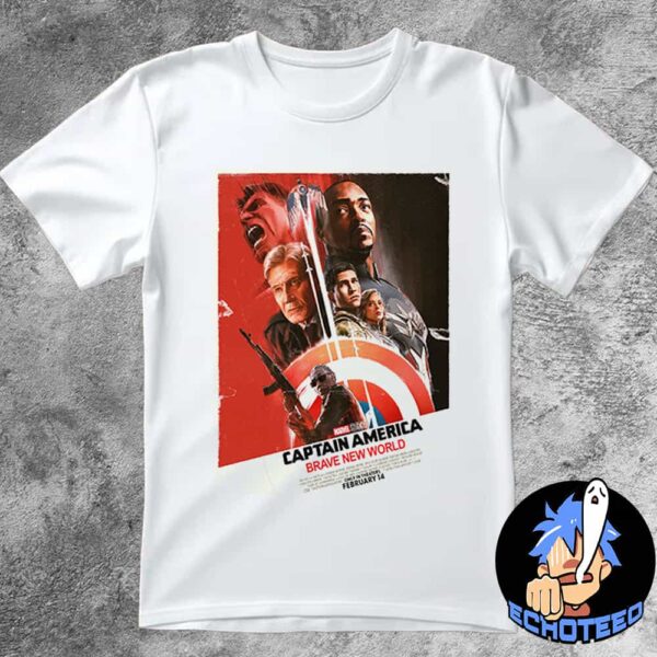 Captain America Brave New World On Feb 14th 2024 At Theaters Essentials Unisex T-Shirt