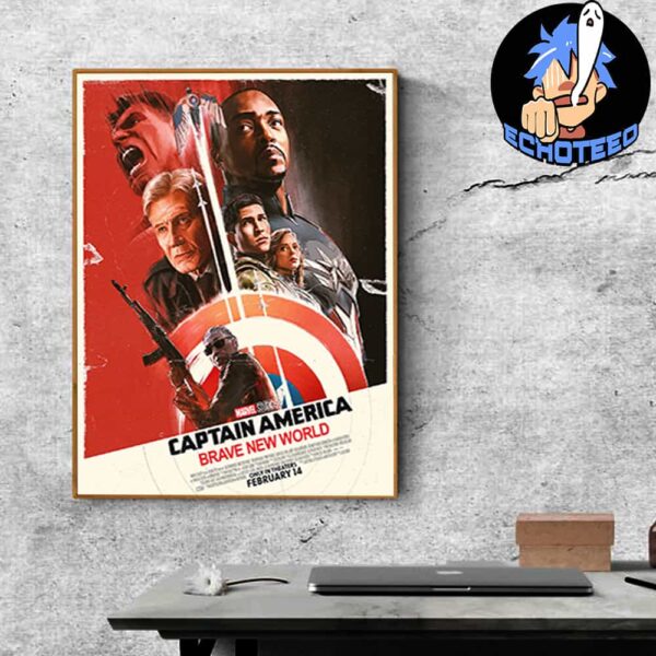 Captain America Brave New World On Feb 14th 2024 At Theaters Home Decor Poster Canvas