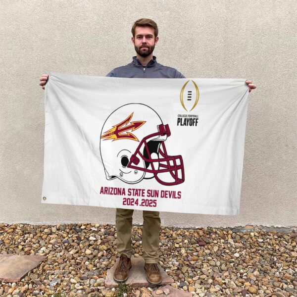 College Football Playoff 2025 Arizona State Sun Devils Helmet NCAA Bowl Games 2024-2025 House Garden Flag Home Decor