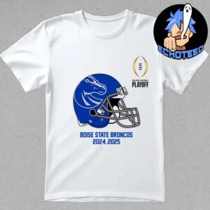 College Football Playoff 2025 Boise State Broncos Helmet NCAA Bowl Games 2024-2025 Essentials Unisex T-Shirt