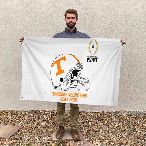 College Football Playoff 2025 Tennessee Volunteers Helmet NCAA Bowl Games 2024-2025 House Garden Flag Home Decor