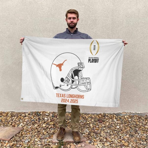 College Football Playoff 2025 Texas Longhorns Helmet NCAA Bowl Games 2024-2025 House Garden Flag Home Decor