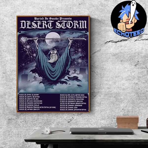 Desert Storm Upcoming Tour On 2025 Start On Feb 1st 2025 Artwork Steven Yoyada Home Decor Poster Canvas