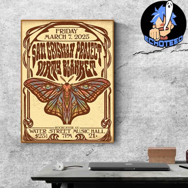 Dirty Blanket And Sam Grisman Project New Poster On Mar 7th 2025 At Water Street Music Hall US Home Decor Poster Canvas