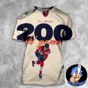 Florida Panthers 200 In The Books For Anthony John Greer NHL Games On Dec 19th 2024 All Over Print Essentials Unisex T-Shirt