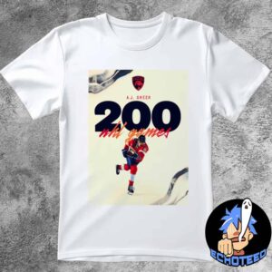 Florida Panthers 200 In The Books For Anthony John Greer NHL Games On Dec 19th 2024 Essentials Unisex T-Shirt