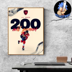 Florida Panthers 200 In The Books For Anthony John Greer NHL Games On Dec 19th 2024 Home Decor Poster Canvas