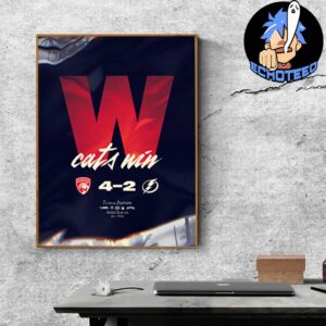 Florida Panthers Beats Tampa Bay Lightning With 4-2 No 1 Atlantic Division On Dec 23th 2024 NHL 2024-2025 Home Decor Poster Canvas