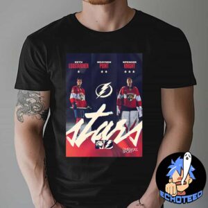 Florida Panthers Players Eetu Luostarinen And Brayden Point And Spencer Knight VS Tampa Bay Lightning On Dec 23th 2024 Essentials Unisex T-Shirt