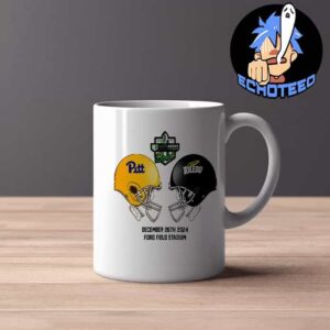 GameAbove Sports Bowl NCAA 2024-2025 Bowl Games Pittsburgh Panthers vs Toledo Rockets At Ford Field Stadium Skull Helmet Head To Head Mug