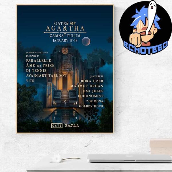 Gates Of Agartha Music Festival On Jan 16 19 2025 At Zamma Tulum Mexico Home Decor Poster Canvas