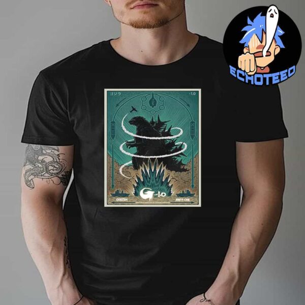 Godzilla Minus Written And Directed By Takashi Yamazaki Art Poster 2024 Artwork By Sam Dunn Illustration Essentials Unisex T-Shirt