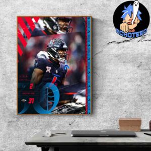 Houston Texans VS Baltimore Ravens With 2-31 NFL 2024-2025 At Nissan Stadium Nashiville USA Home Decor Poster Canvas