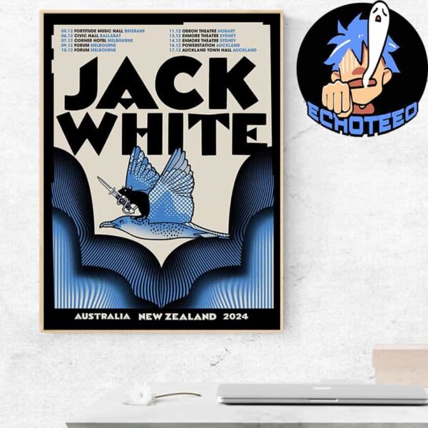 Jack White Autralia And New Zealand Tour List 2024 By Sonny Day And Biddy Maroney Home Decor Poser Canvas