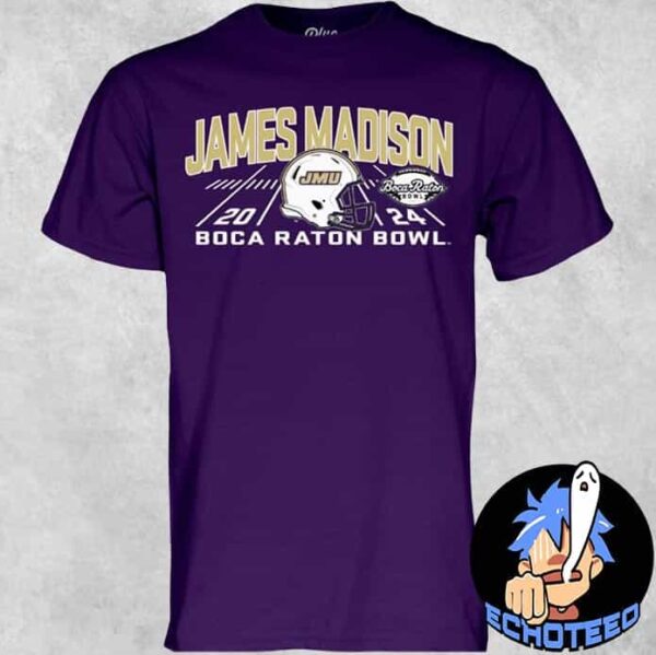 James Madison University Football 2024 Boca Raton Bowl Bound Short Sleeve T-Shirt Merchandise Essentials Unisex Shirt