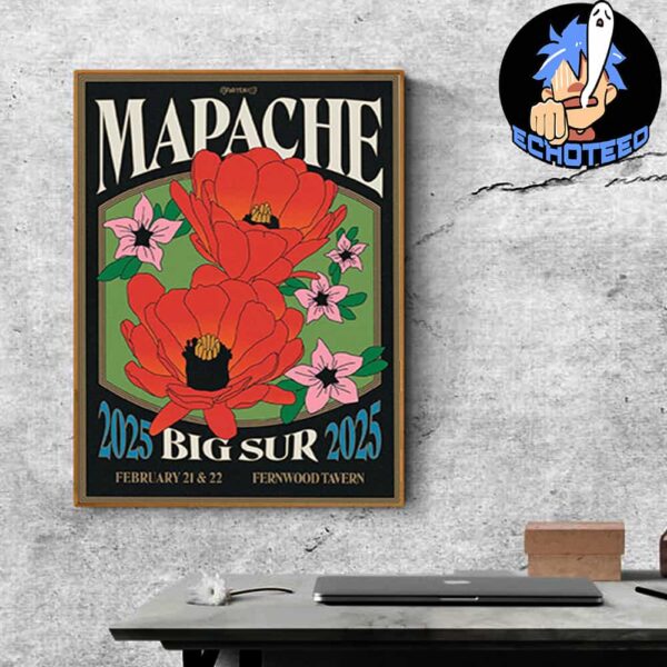 Mapache Duo Shows On Feb 21 22 2025 At Fernwood Tavern Home Decor Poster Canvas