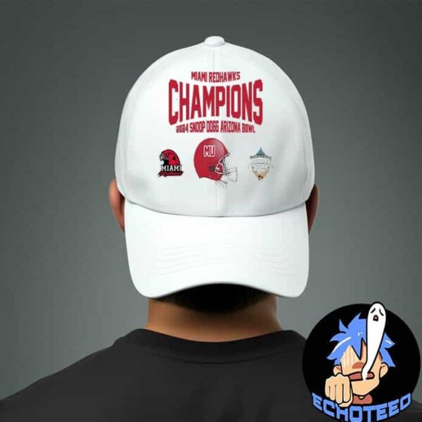 Miami Ohio Redhawks University Football 2024 Snoop Dogg Arizona Bowl Champions Helmet NCAA Bowl Games 2024-2025 Classic Hat Cap