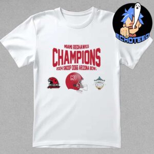 Miami Ohio Redhawks University Football 2024 Snoop Dogg Arizona Bowl Champions Helmet NCAA Bowl Games 2024-2025 Essentials Unisex T-Shirt