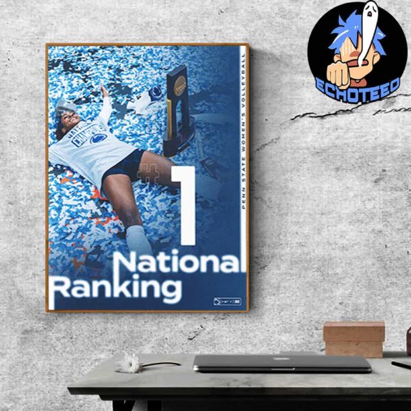 Penn State Women’s Volleyball No 1 National Ranking NCAA NFL 2024-2025 Home Decor Poster Canvas