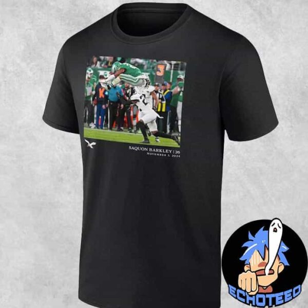 Philadelphia Eagles Saquon Barkley NFL Flash Features Week 9 T-Shirt Merchandise Essentials Unisex Shirt