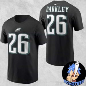 Philadelphia Eagles Saquon Barkley Nike Player Name Number T-Shirt Merchandise Two Sides Essentials Unisex T-Shirt