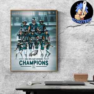 Philadelphia Eagles The NFC East Champions NFL 2024-2025 Home Decor Poster Canvas