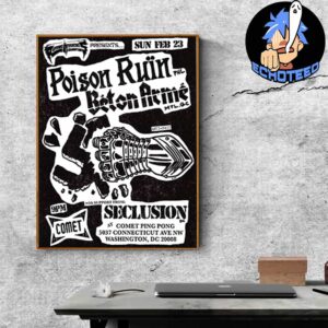 Poison Ruin And Beton Arme Performances On Feb 23th 2025 At Comet Ping Pong Washington DC US Home Decor Poster Canvas