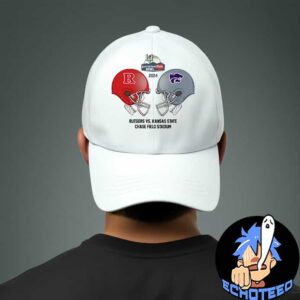 Rate Bowl NCAA 2024-2025 Bowl Games Rutgers Scarlet Knights vs Kansas State Wildcats At Chase Field Stadium Skull Helmet Head To Head Classic Hat Cap