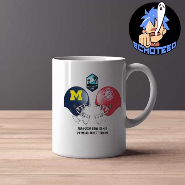 ReliaQuest Bowl NCAA 2024-2025 Bowl Games Alabama Crimson Tide vs Michigan Wolverines At Raymond James Stadium December 31 2024 Mug