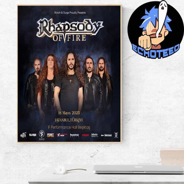 Rhapsody Of Fire Performance On May 18th 2025 At Instanbul Turkey Home Decor Poster Canvas