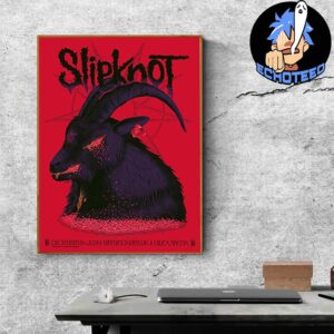 Slipknot 25th Anniversary Tour On Dec 18th 2024 At Birmingham Utilita Arena England Artwork By Jordan Warren Home Decor Poster Canvas