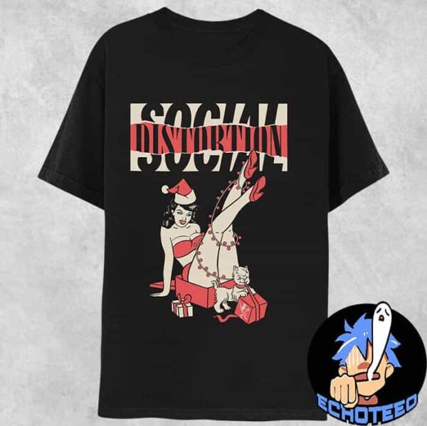 Social Distortion Torn Logo Holiday Pinup T-Shirt Merchandise Essentials Unisex Shirt