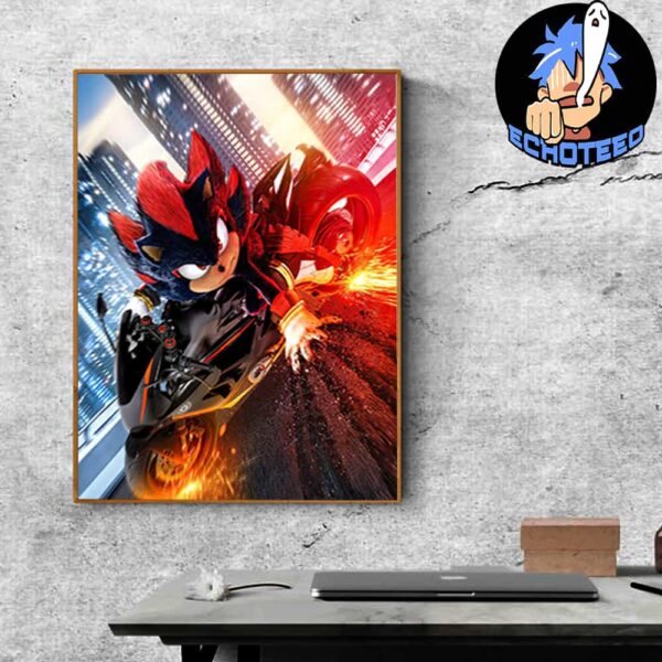 Sonic 3 Shadow Paramount Pictures Movie Poster On Dec 20th 2024 At Theaters Home Decor Poster Canvas