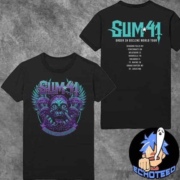 Sum 41 Order In Decline Tour Tee Merchandise Two Sides Essentials Unisex T-Shirt