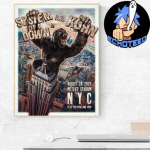 System Of A Down And Korn On Aug 28th 2025 At MetLife Stadium New York City Home Decor Poster Canvas