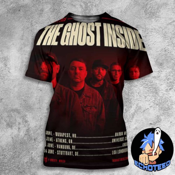 The Ghost Inside Performance Europe Tour List Start On Jun 2025 All Over Print Essentials Unisex T-Shirt