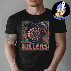 The Killers Performing Poster On Dec 6 7 2024 At Qudos Bank Arena Sydney By Lewy Jones Essentials Unisex T-Shirt