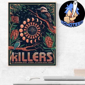 The Killers Performing Poster On Dec 6 7 2024 At Qudos Bank Arena Sydney By Lewy Jones Home Decor Poster Canvas