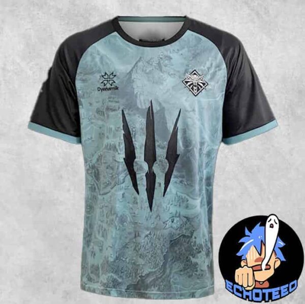 The Witcher Team Jersey Map Shirt CD Projekt Merchandise All Over Print Essentials Unisex T-Shirt