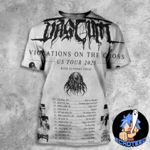 Vastum With Goetia Violations On The Cross US Tour List 2025 All Over Print Essentials Unisex T-Shirt